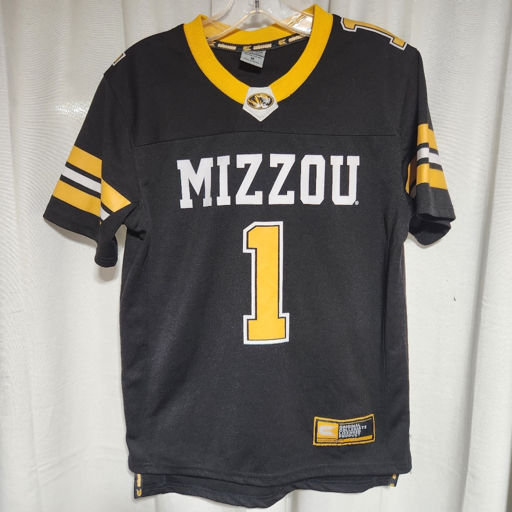 Missouri Tigers Mizzou #1 NCAA Black Gold Colosseum Football Jersey Youth M